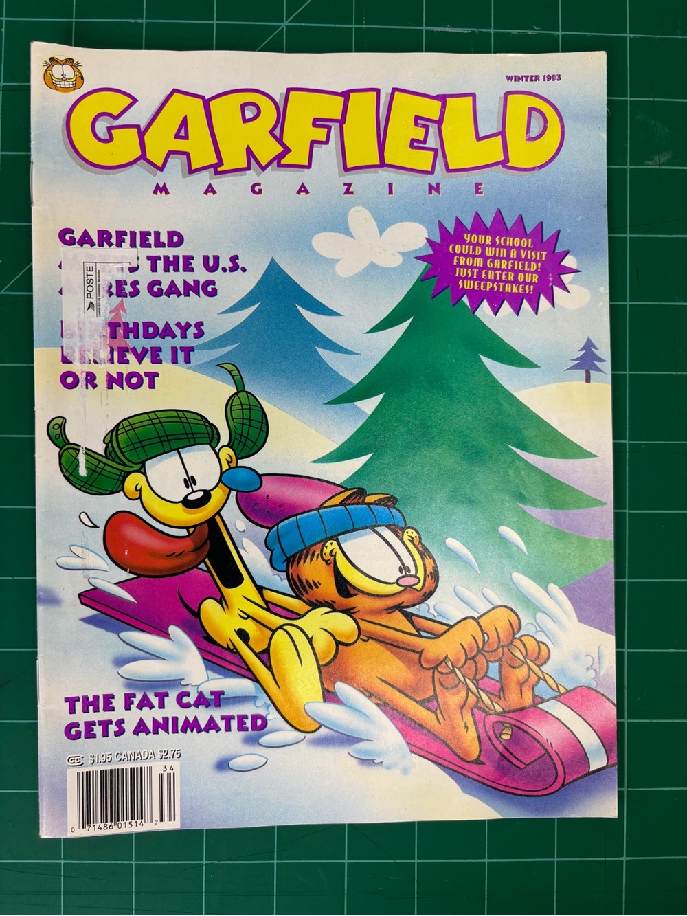 Garfield Magazine Winter 1993 Vintage Cartoon Collectible
